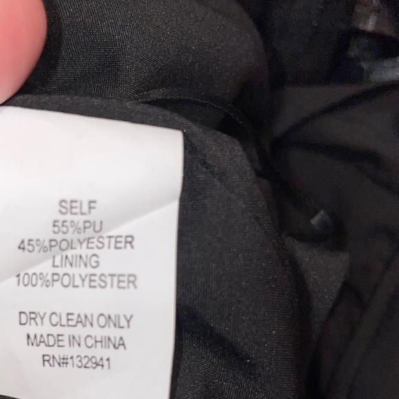 New! Amanda Uprichard Croc-Embossed Faux Leather Beekman Pants 🖤 XS - Picture 8 of 12